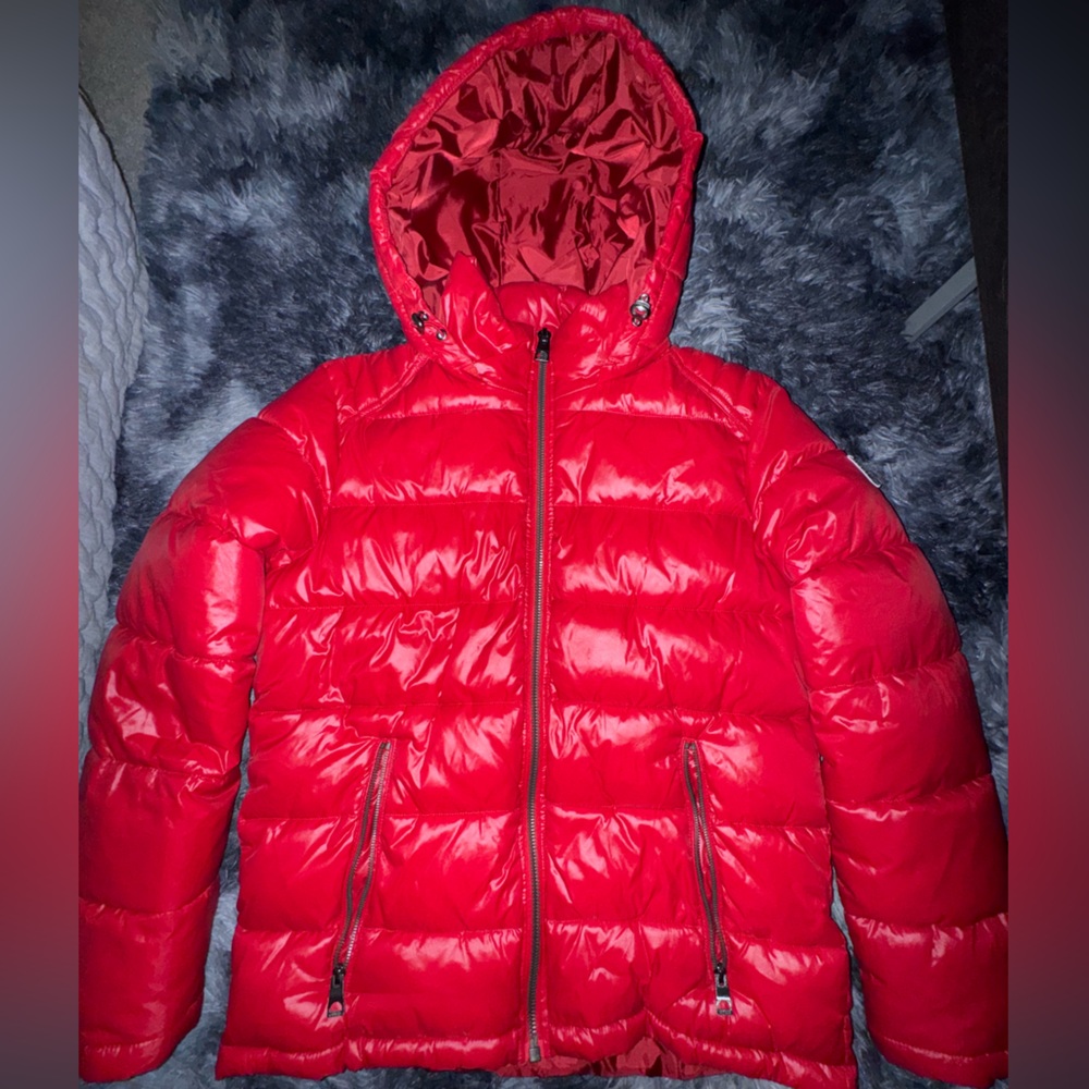 Vibrant Red GUESS Puffer Jacket